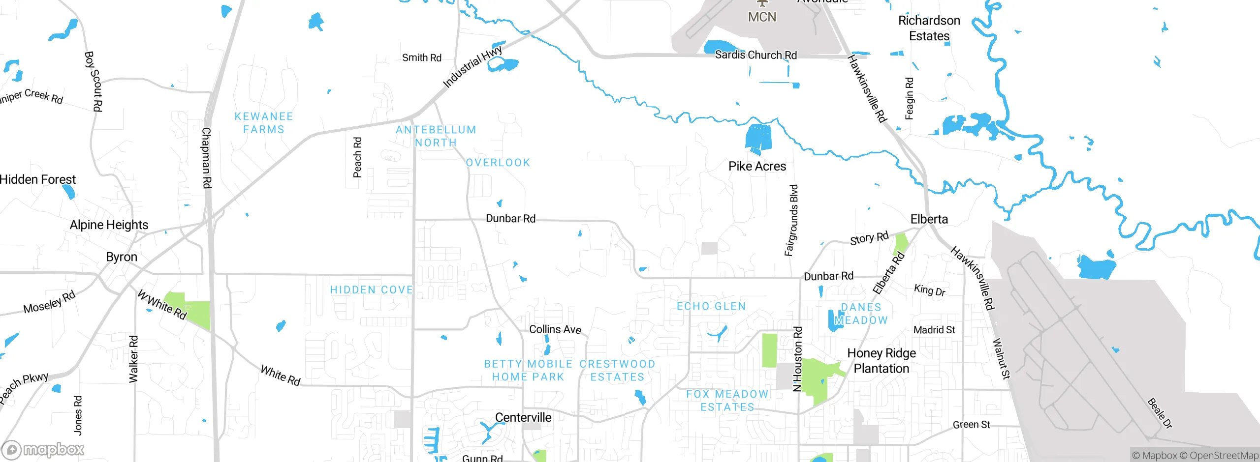 Map showing approximate location