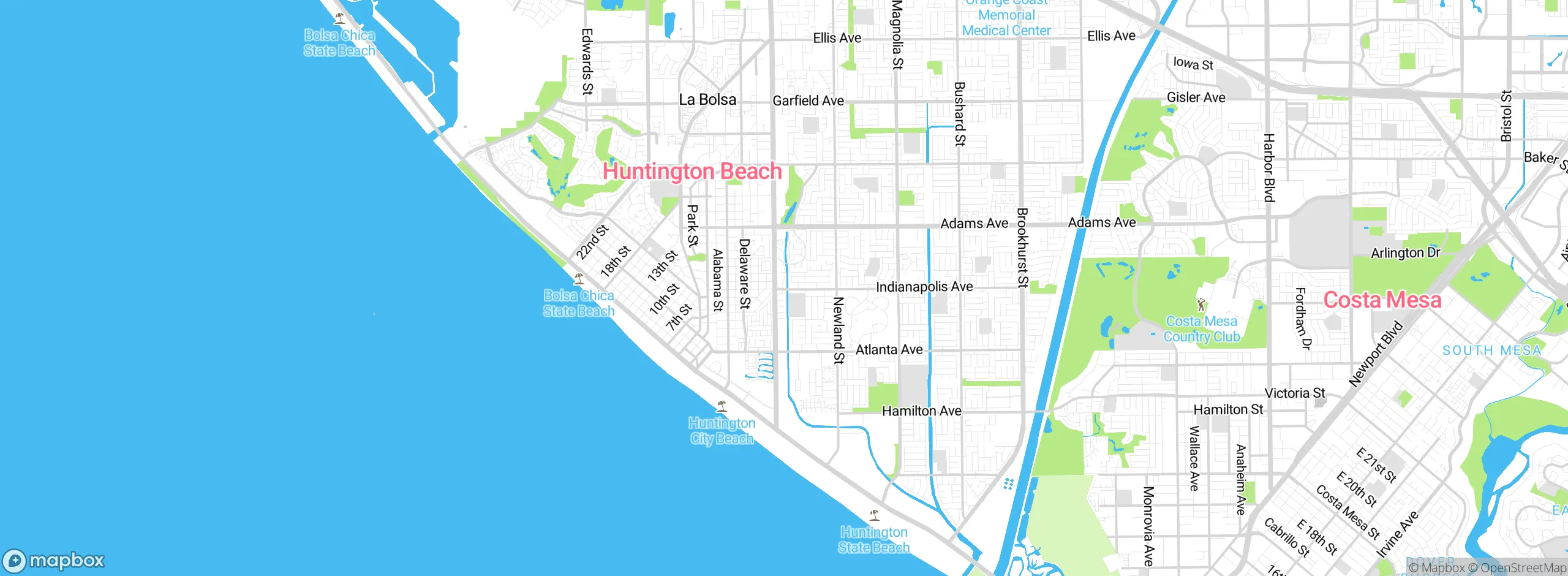 Map showing approximate location