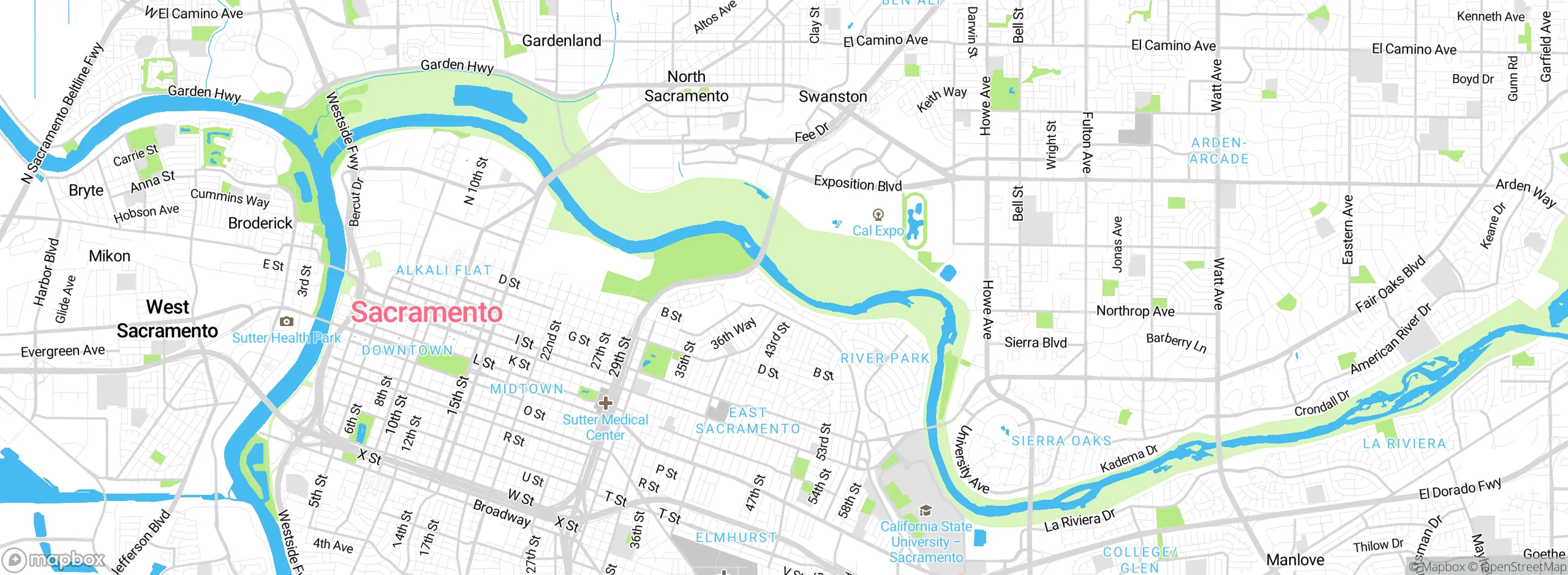 Map showing approximate location