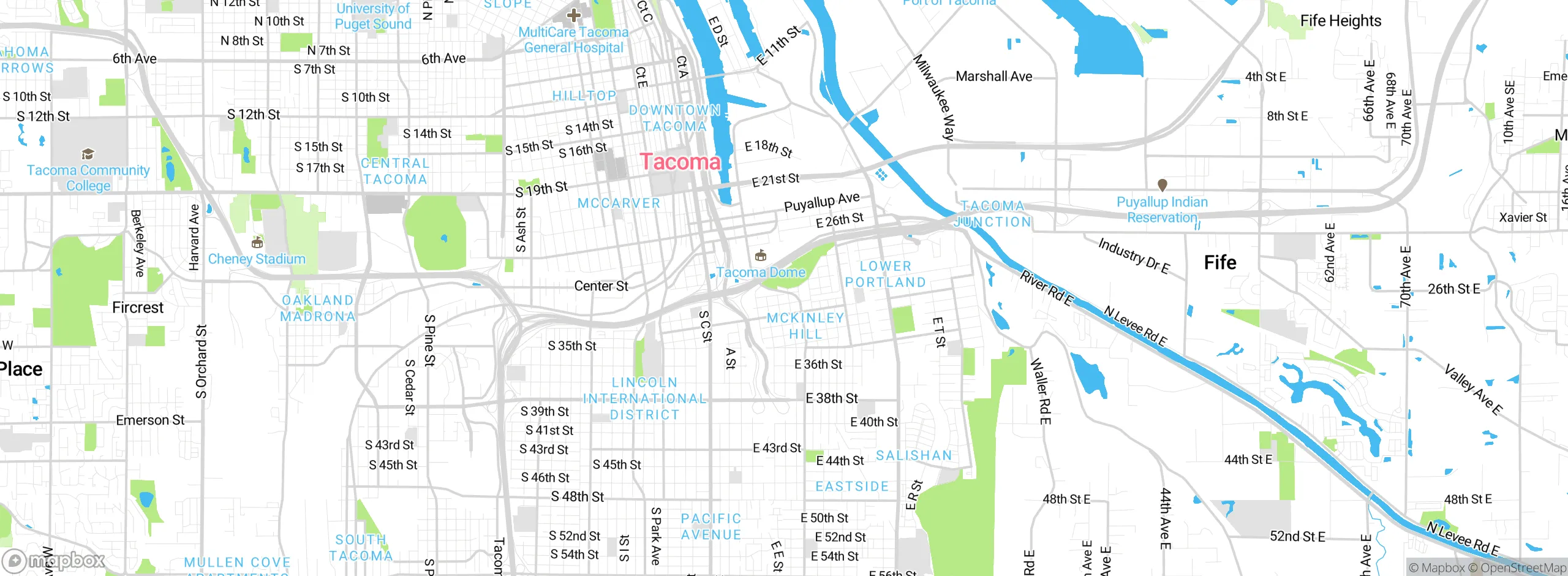 Map showing approximate location