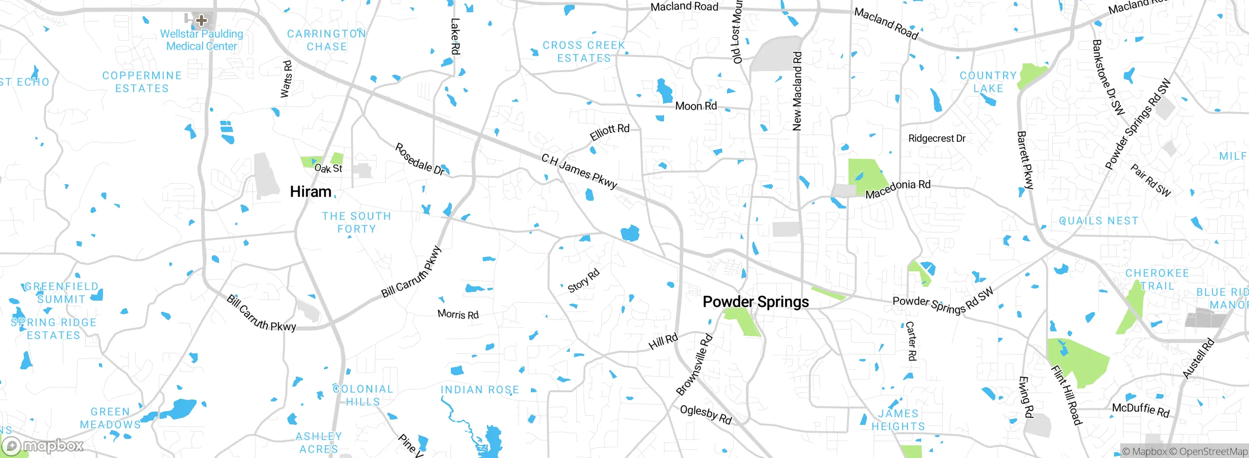 Map showing approximate location