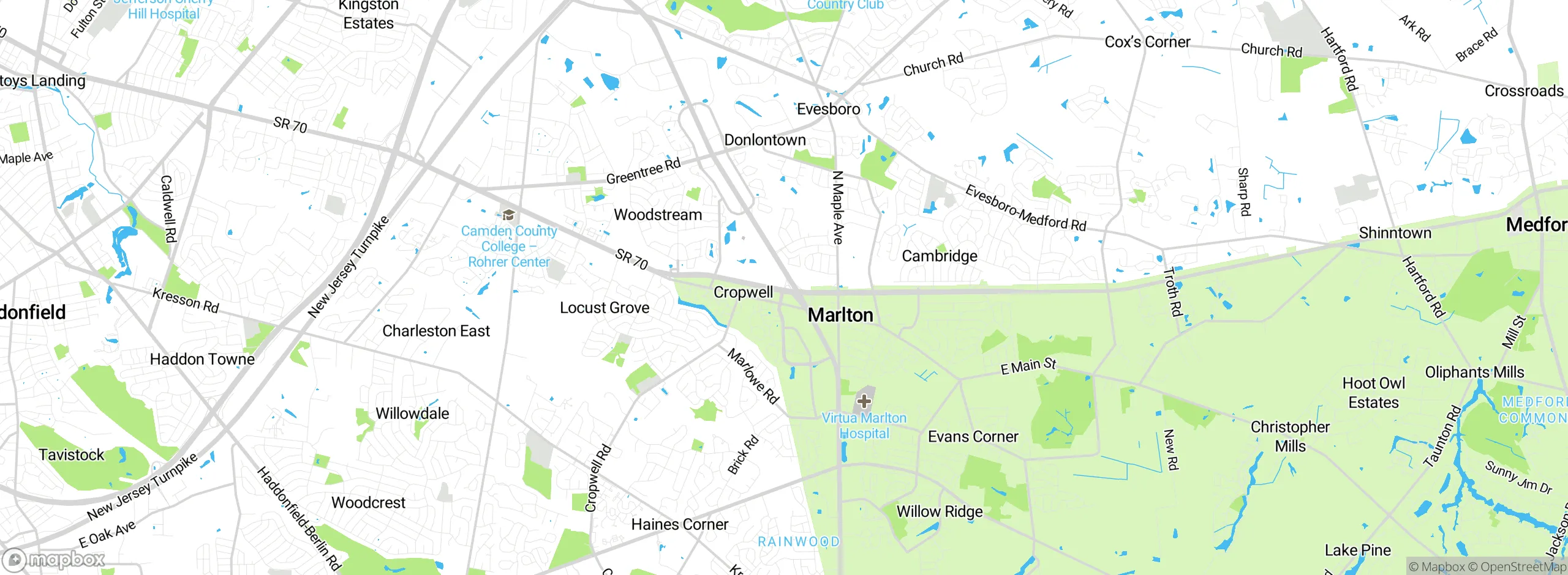 Map showing approximate location