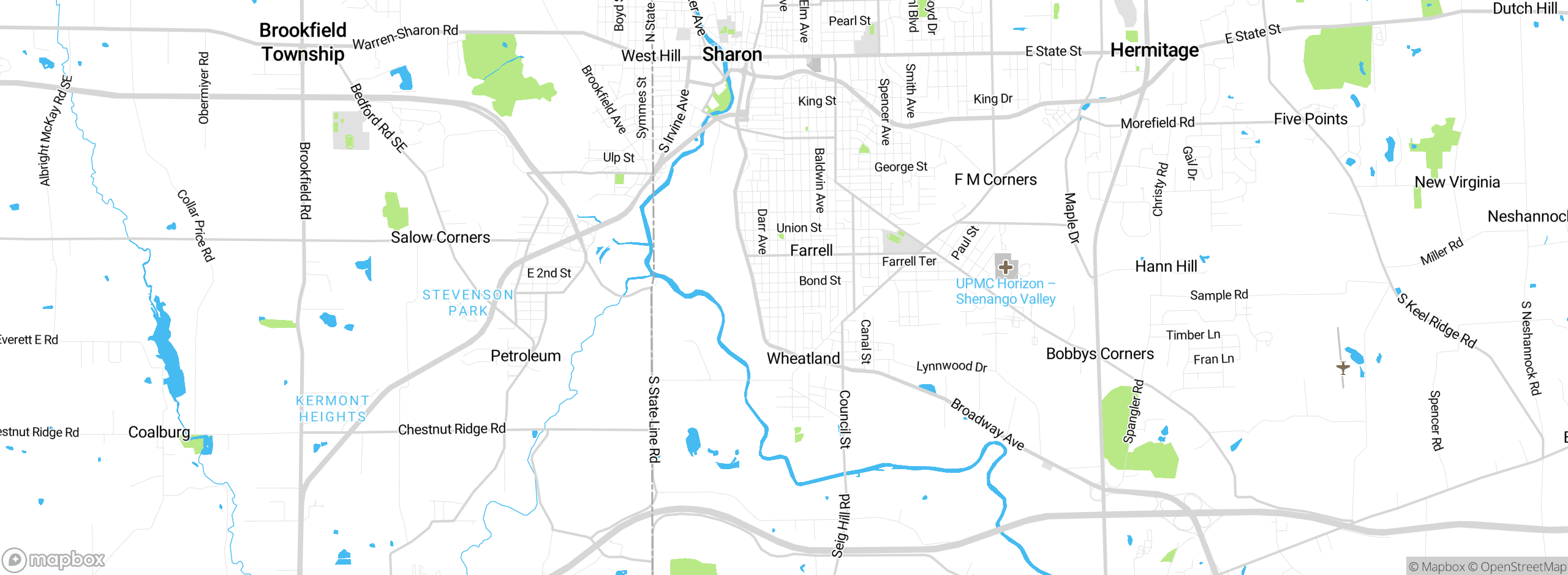 Map showing approximate location