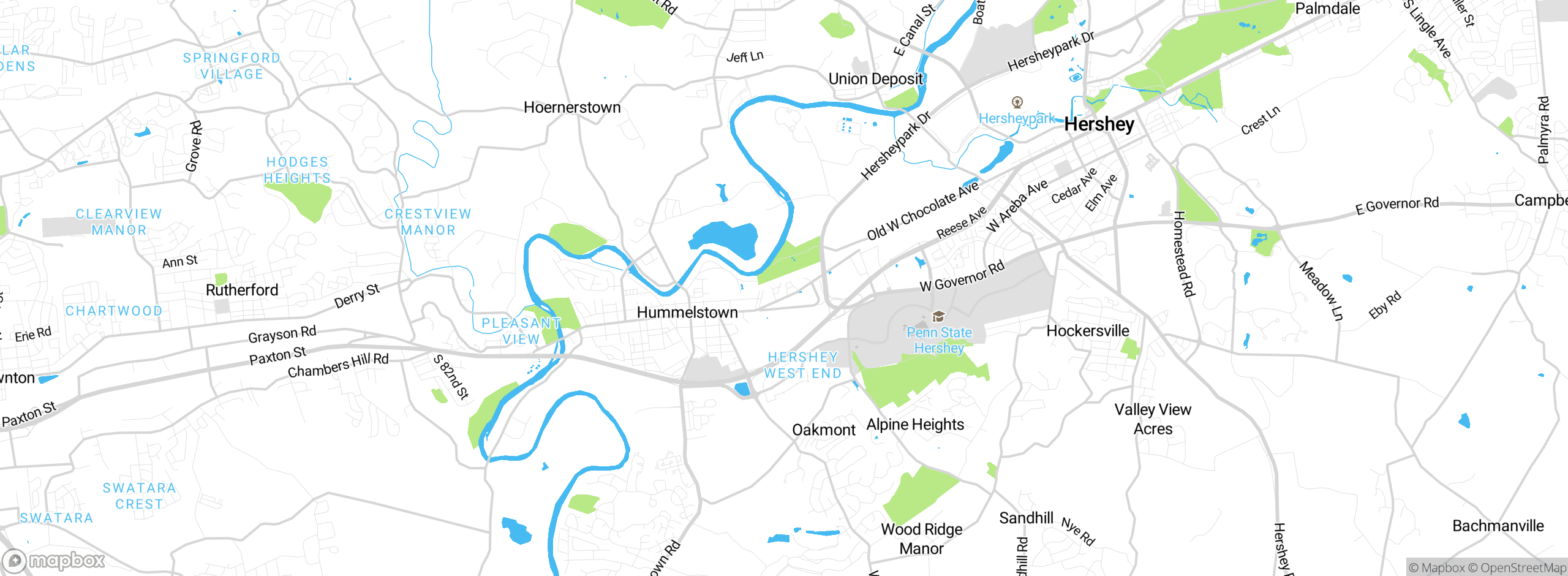 Map showing approximate location