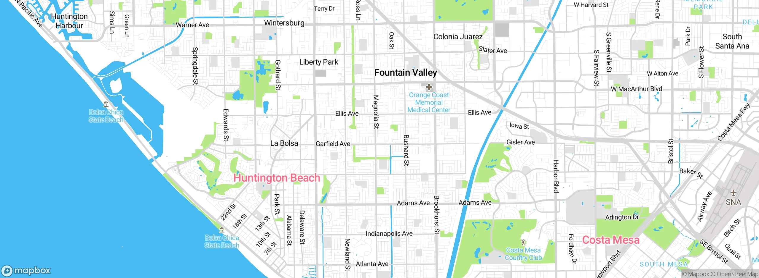 Map showing approximate location