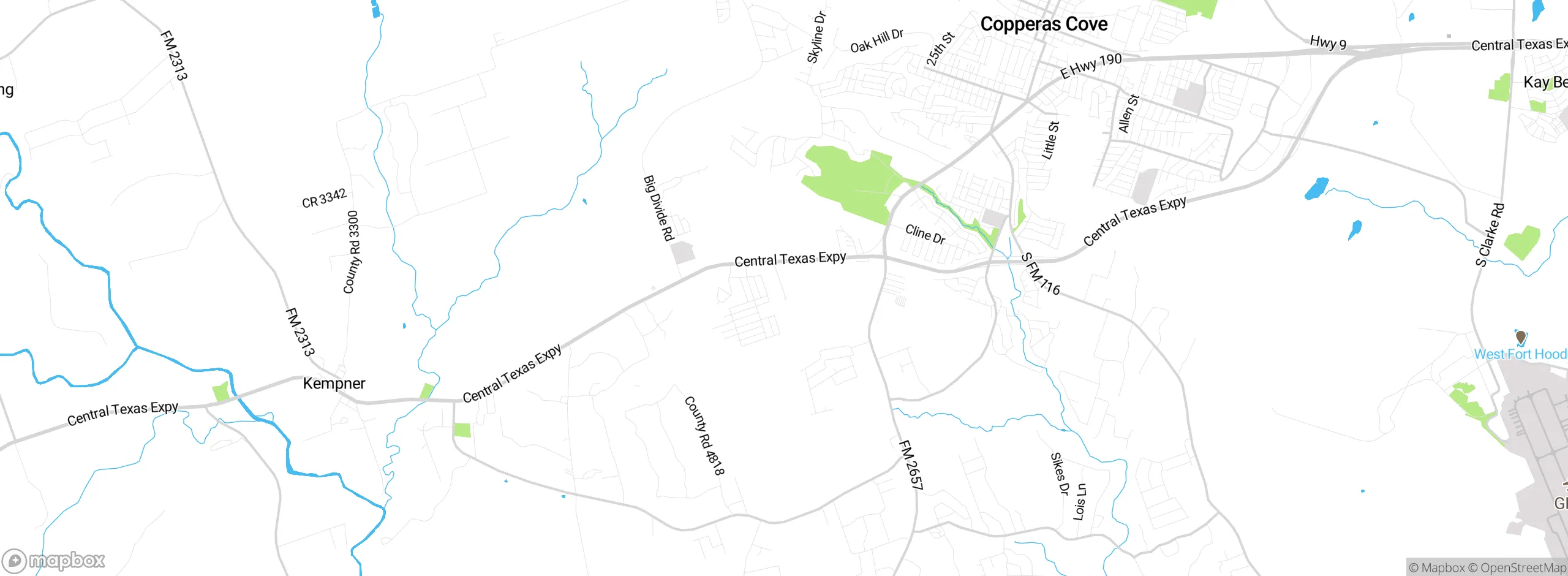 Map showing approximate location