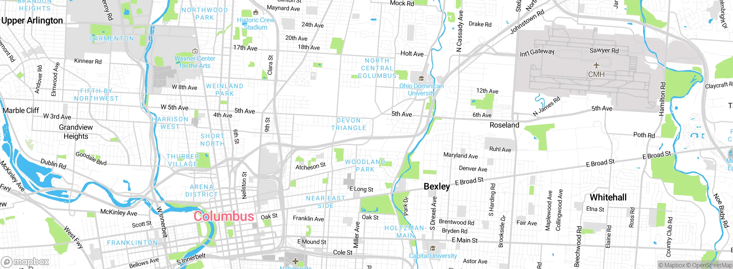 Map showing approximate location