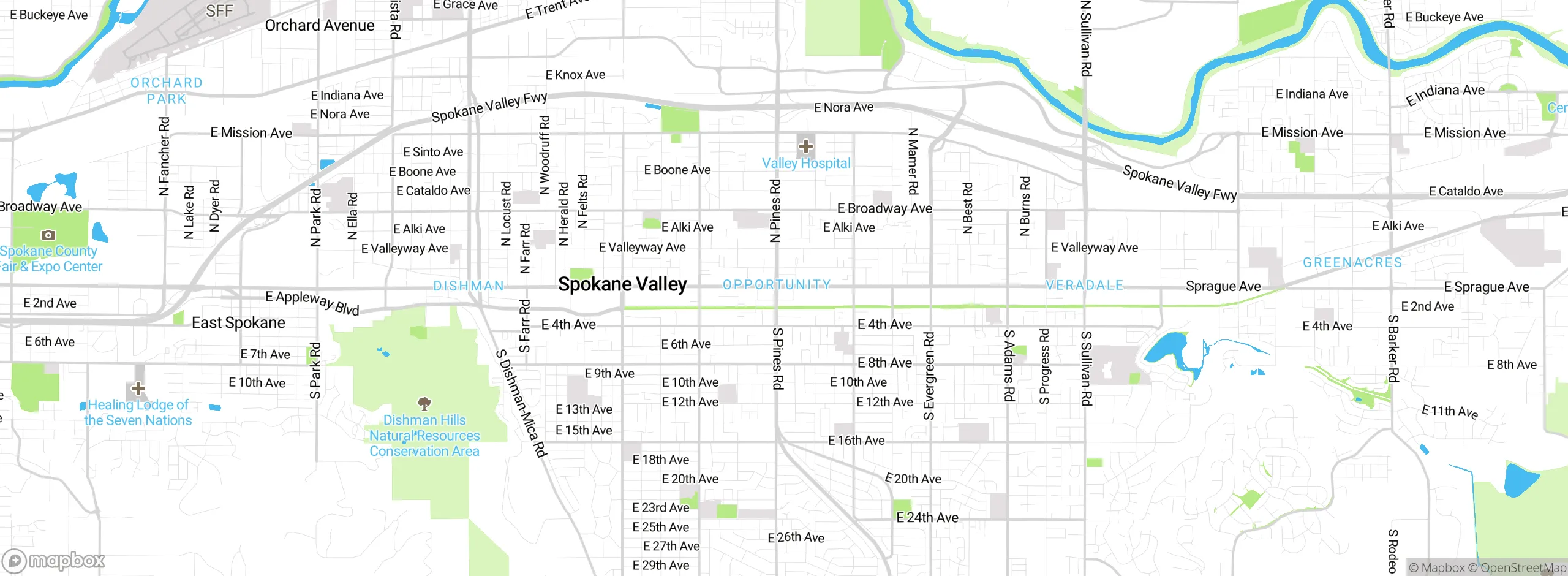 Map showing approximate location