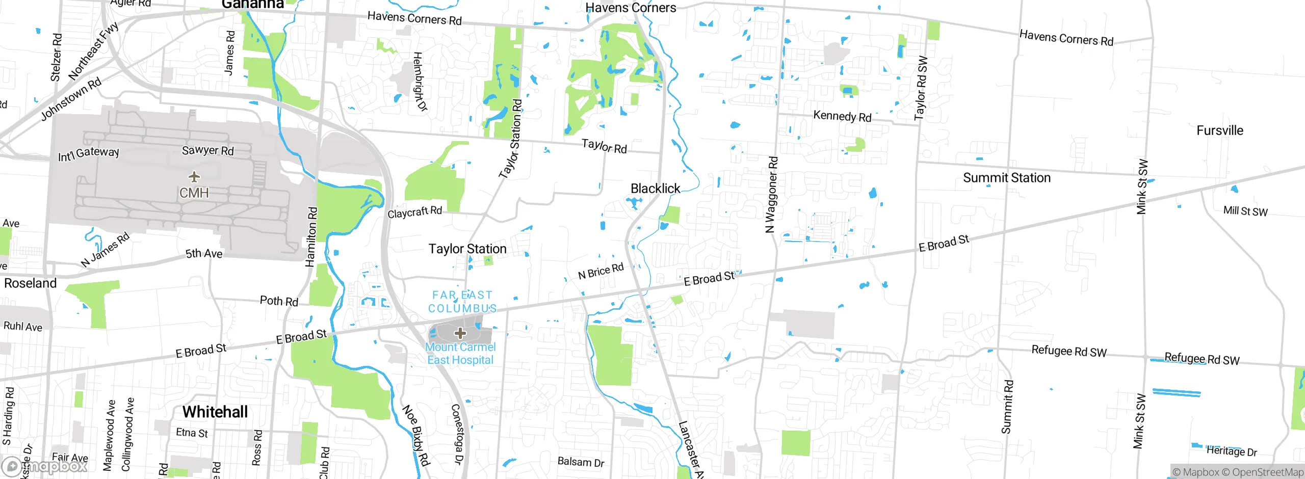 Map showing approximate location