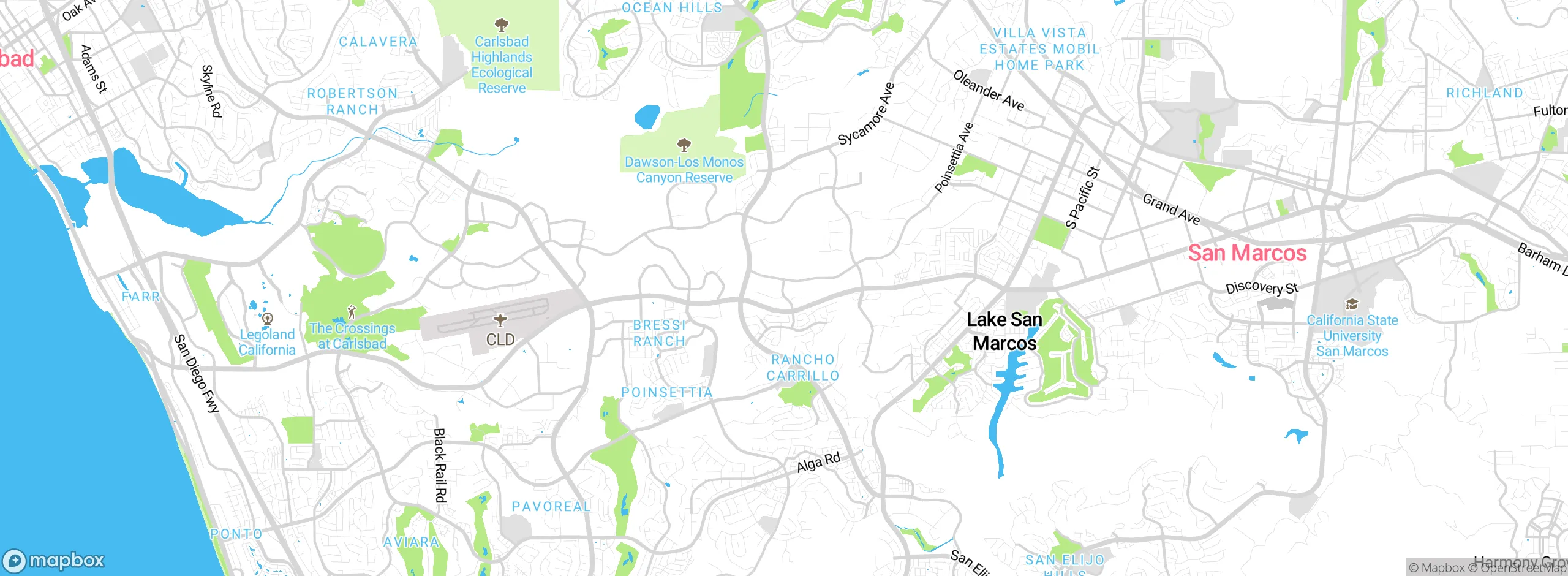 Map showing approximate location