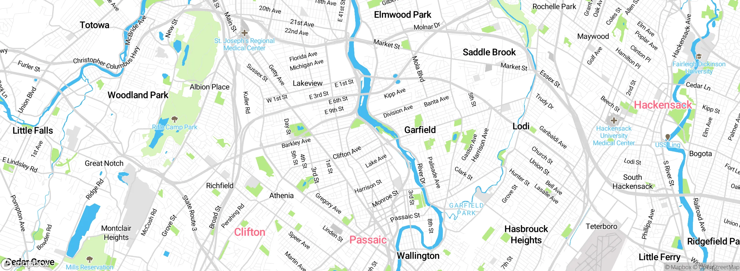 Map showing approximate location