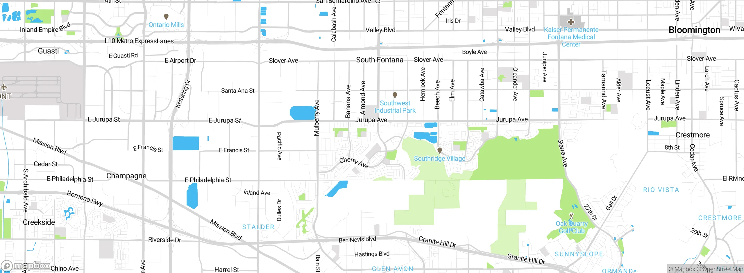 Map showing approximate location