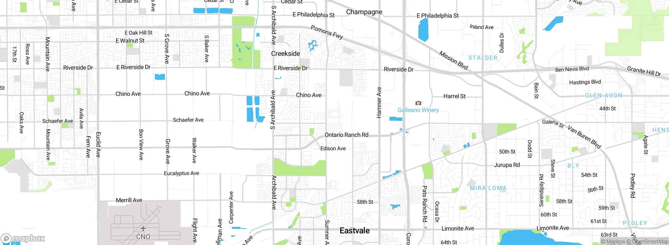 Map showing approximate location