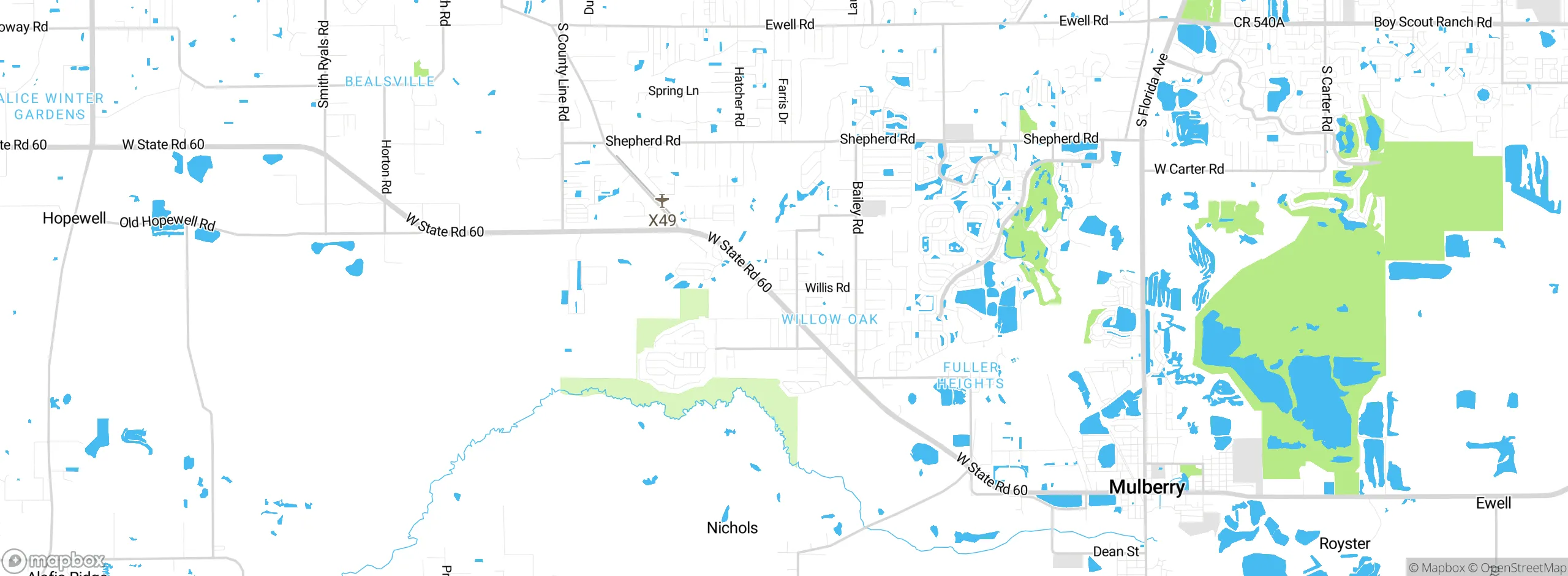 Map showing approximate location