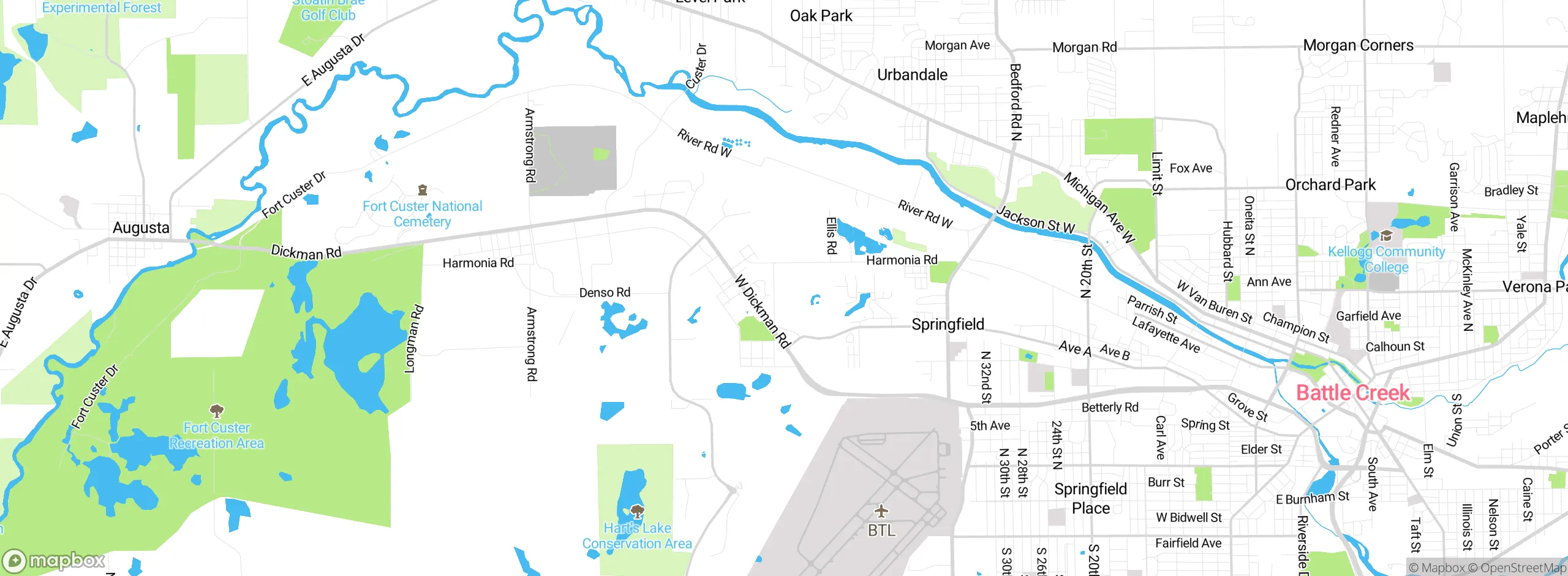 Map showing approximate location