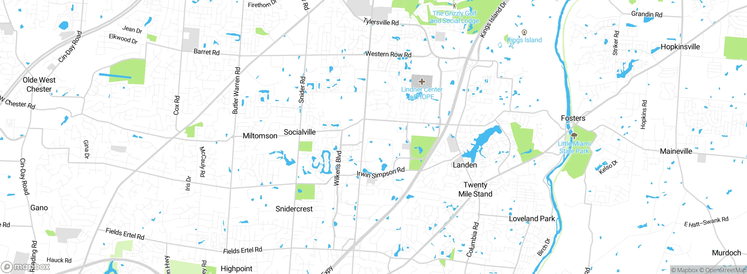 Map showing approximate location