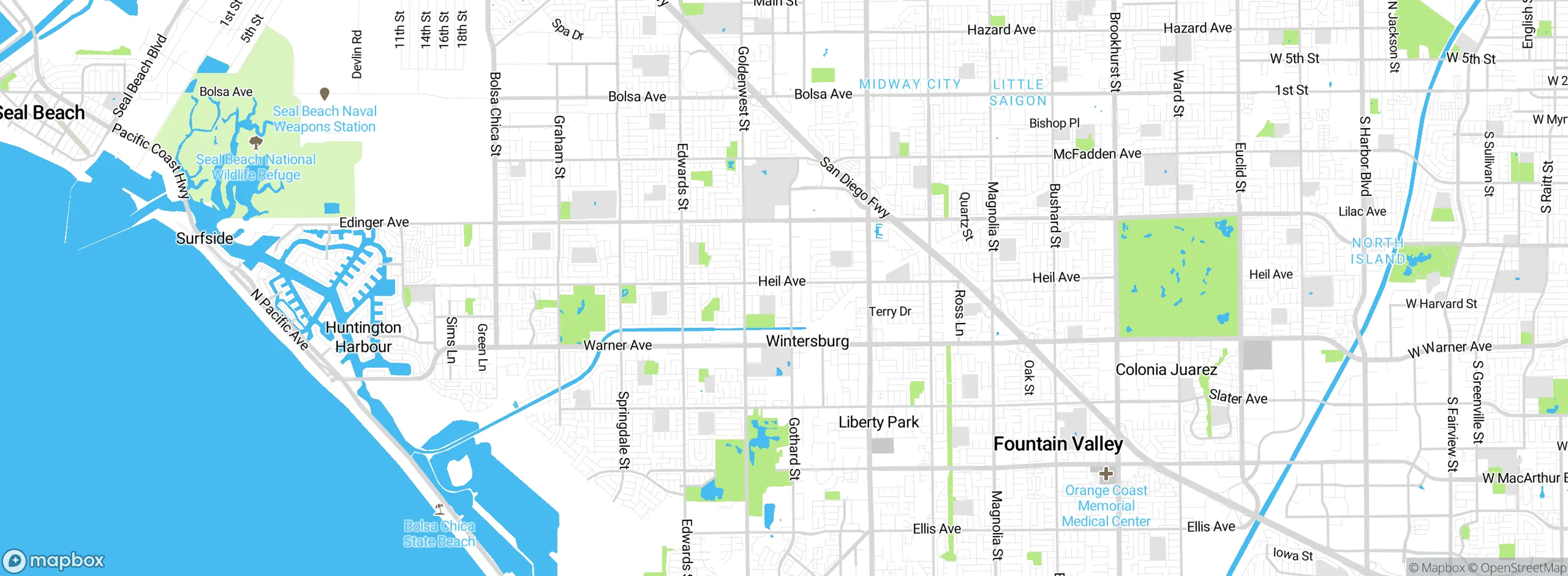 Map showing approximate location