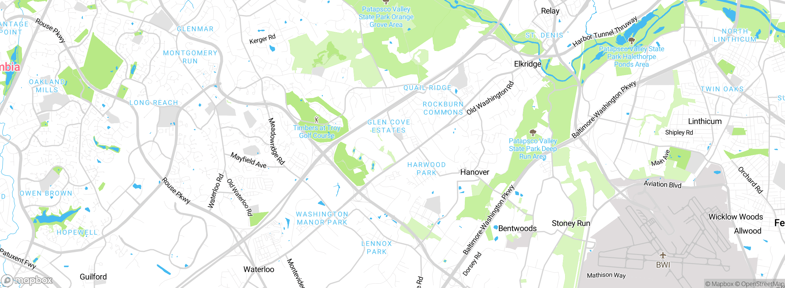 Map showing approximate location