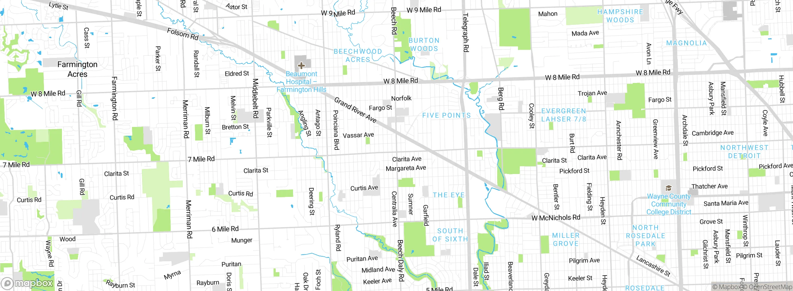 Map showing approximate location