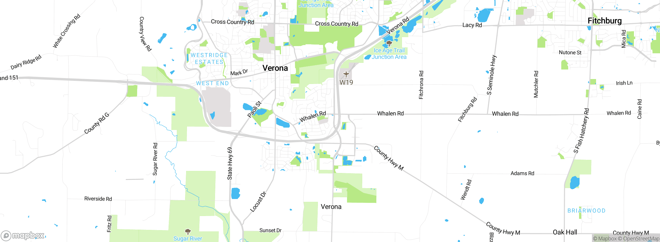 Map showing approximate location