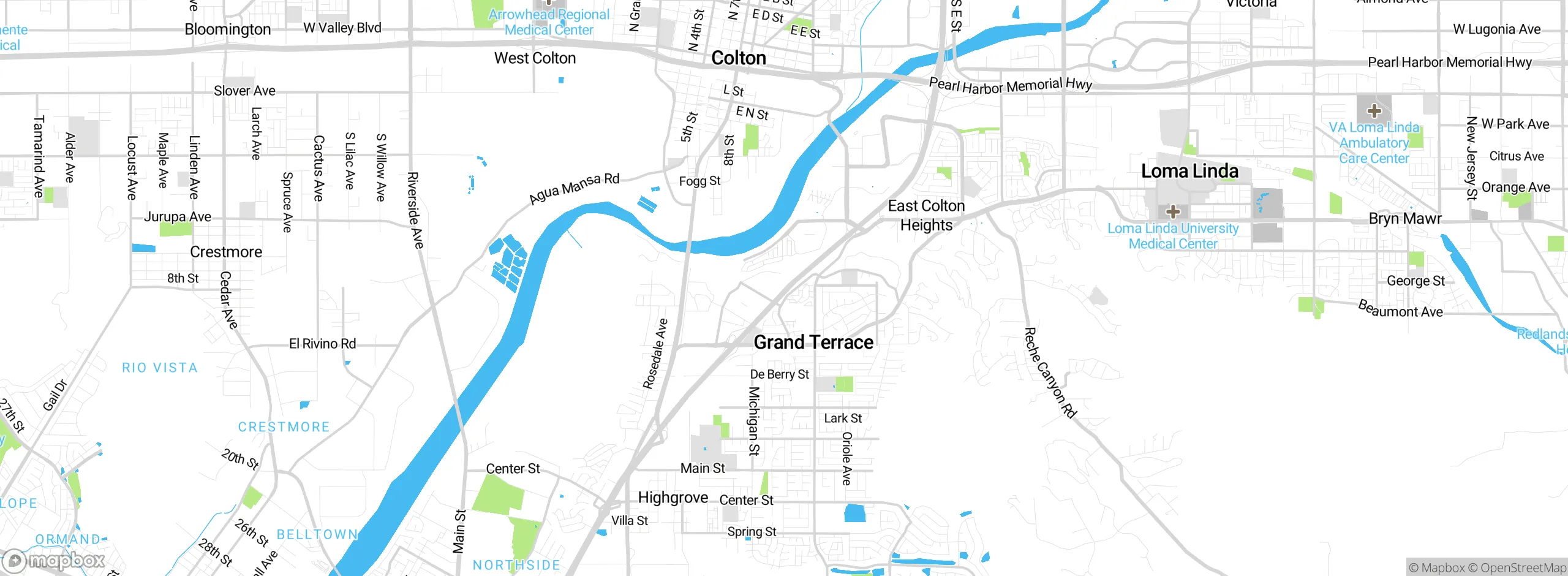 Map showing approximate location