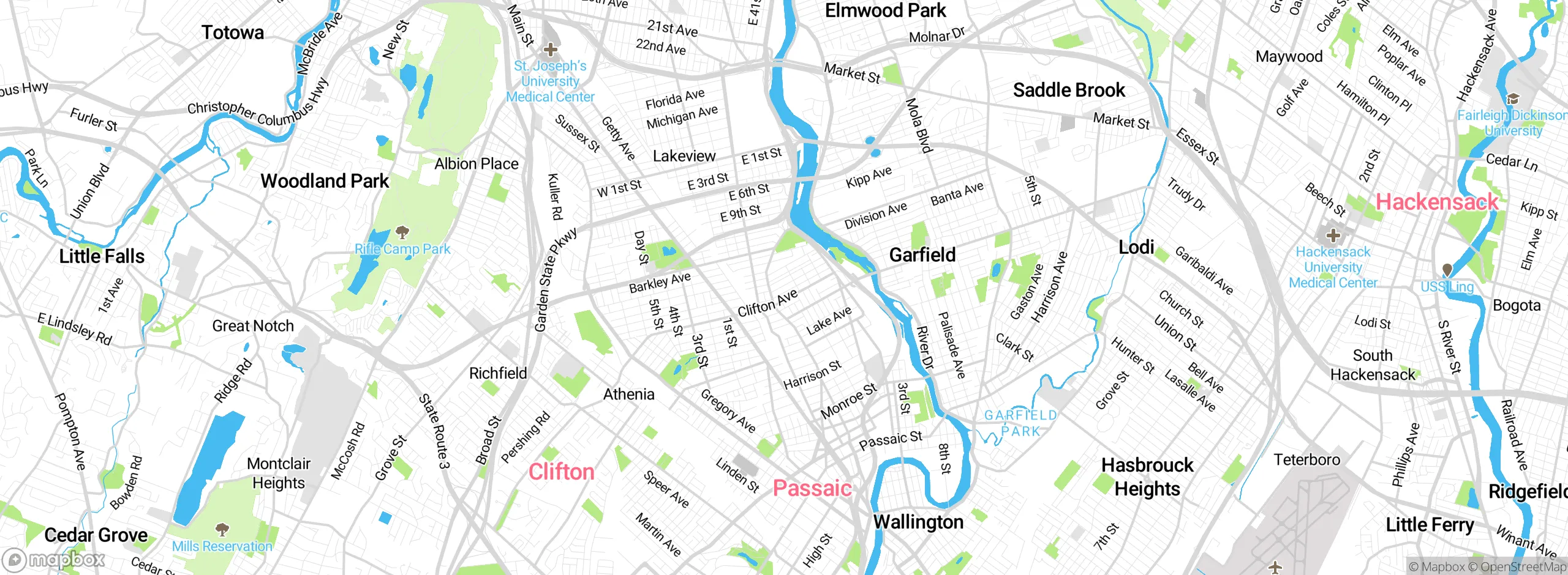 Map showing approximate location