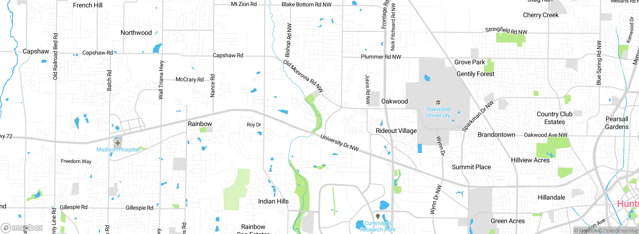 Map showing approximate location