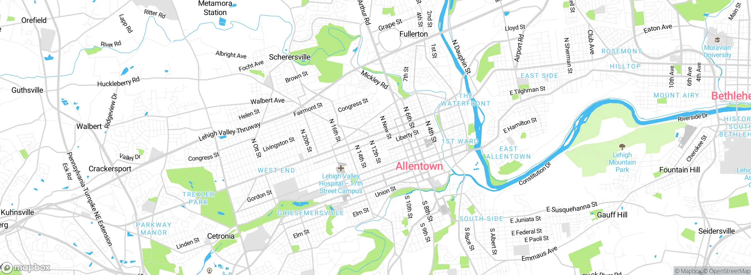 Map showing approximate location