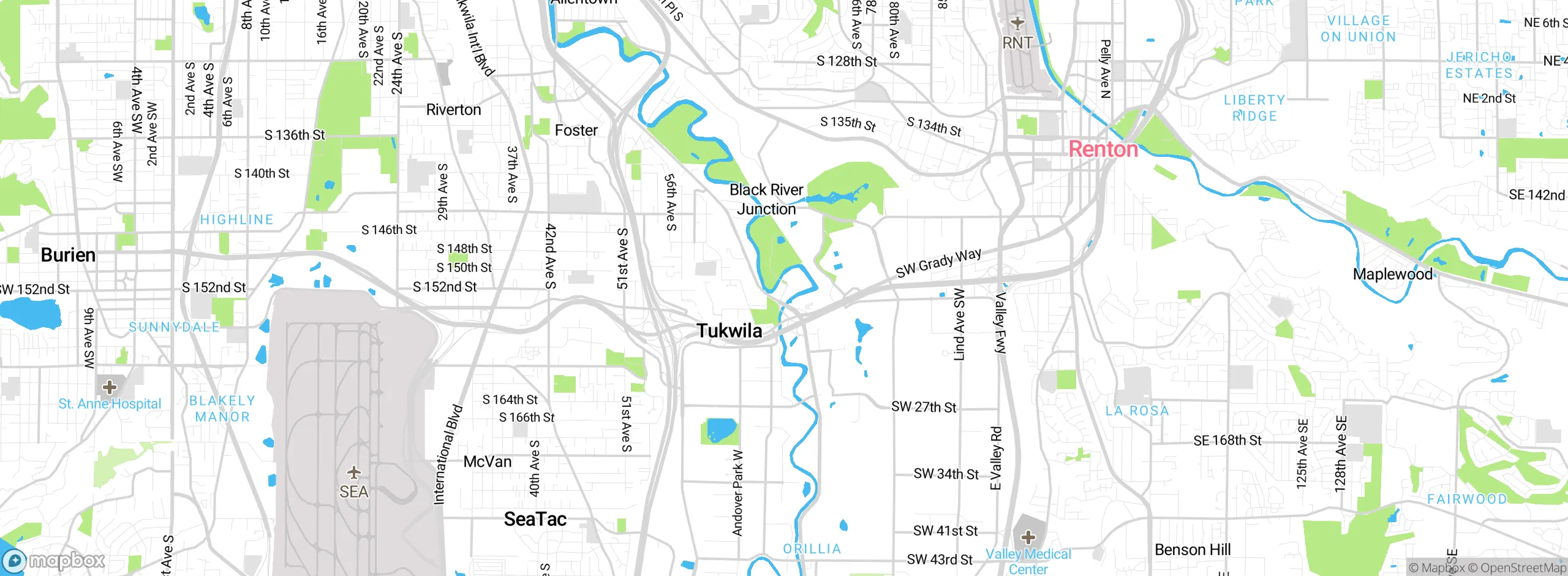 Map showing approximate location
