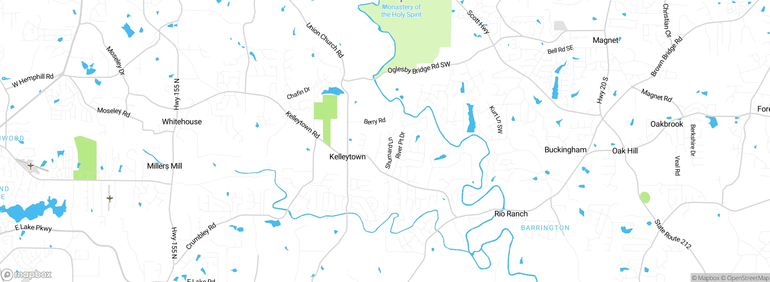 Map showing approximate location