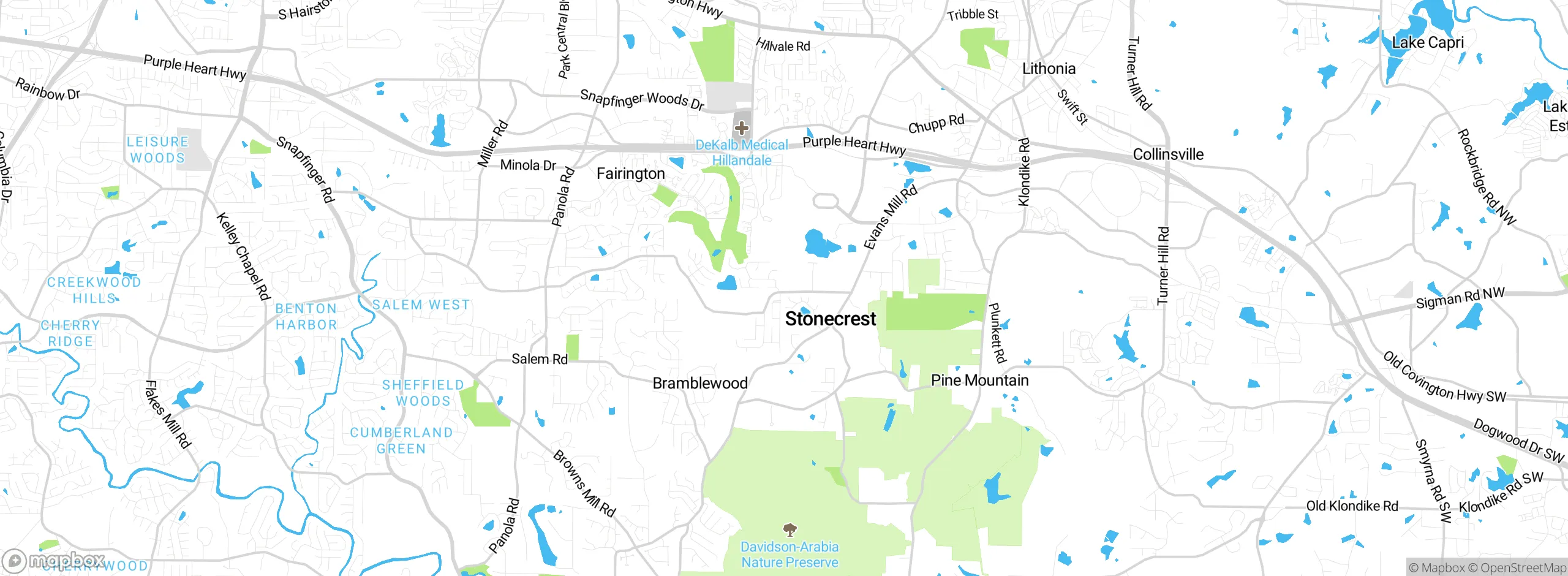 Map showing approximate location