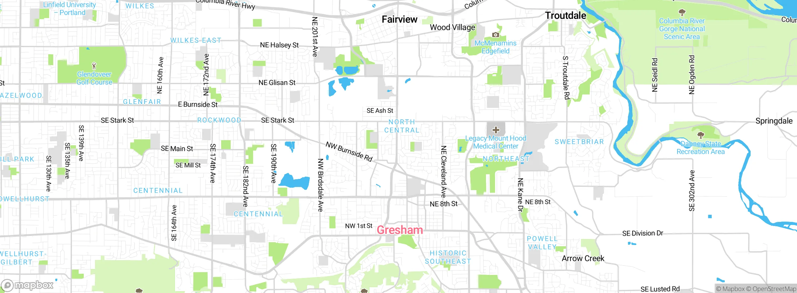 Map showing approximate location