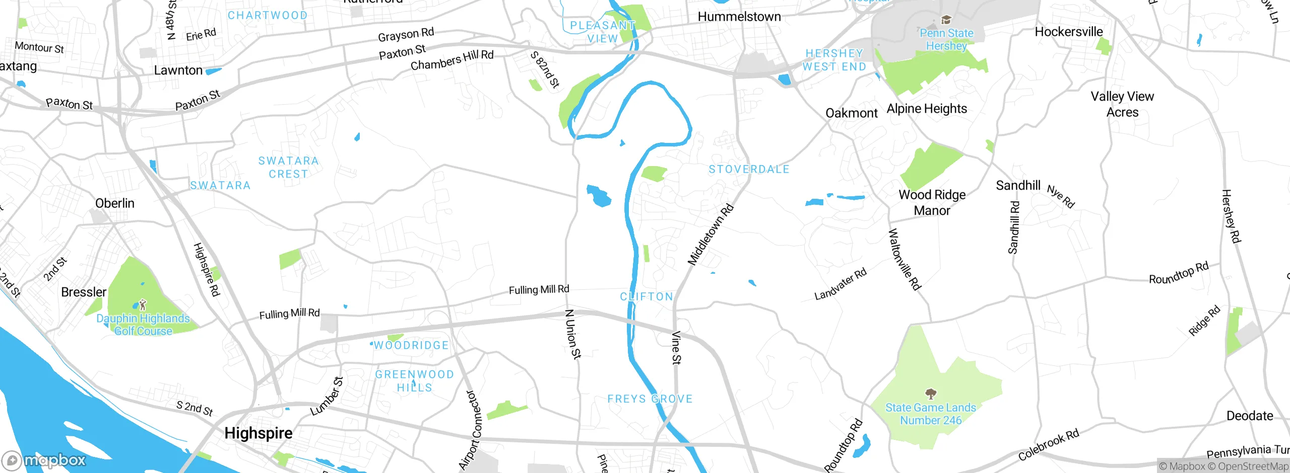 Map showing approximate location