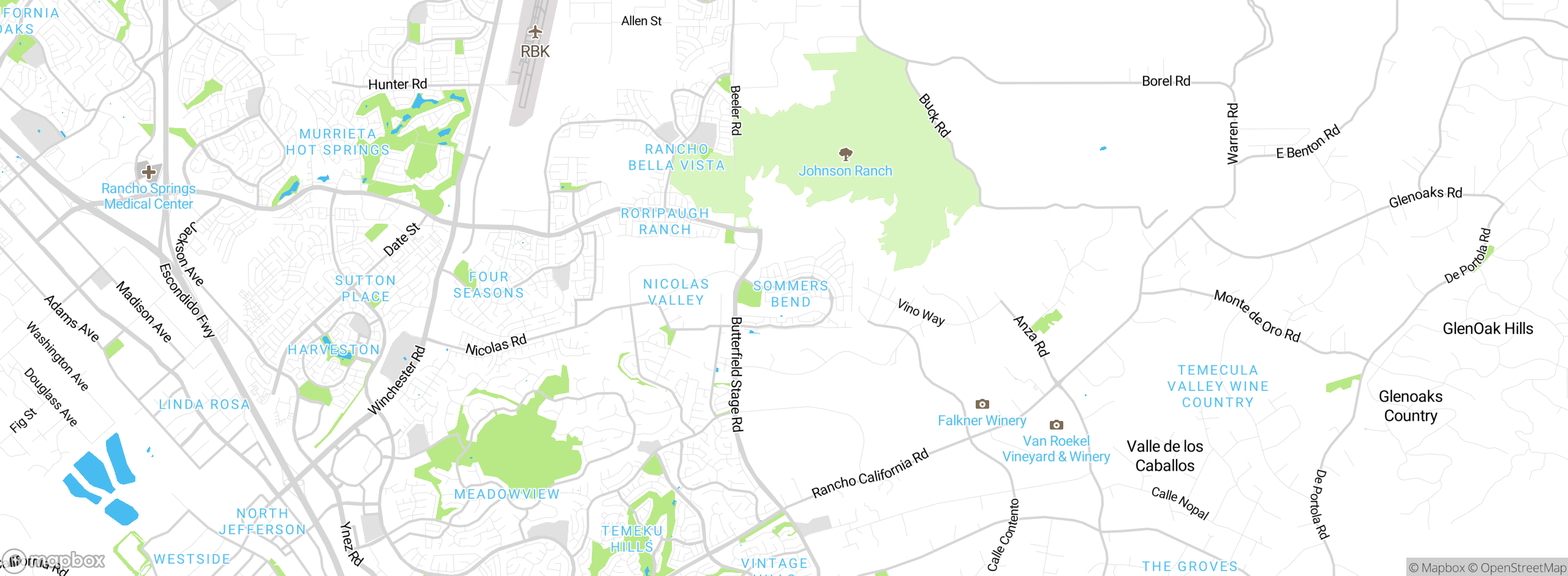 Map showing approximate location