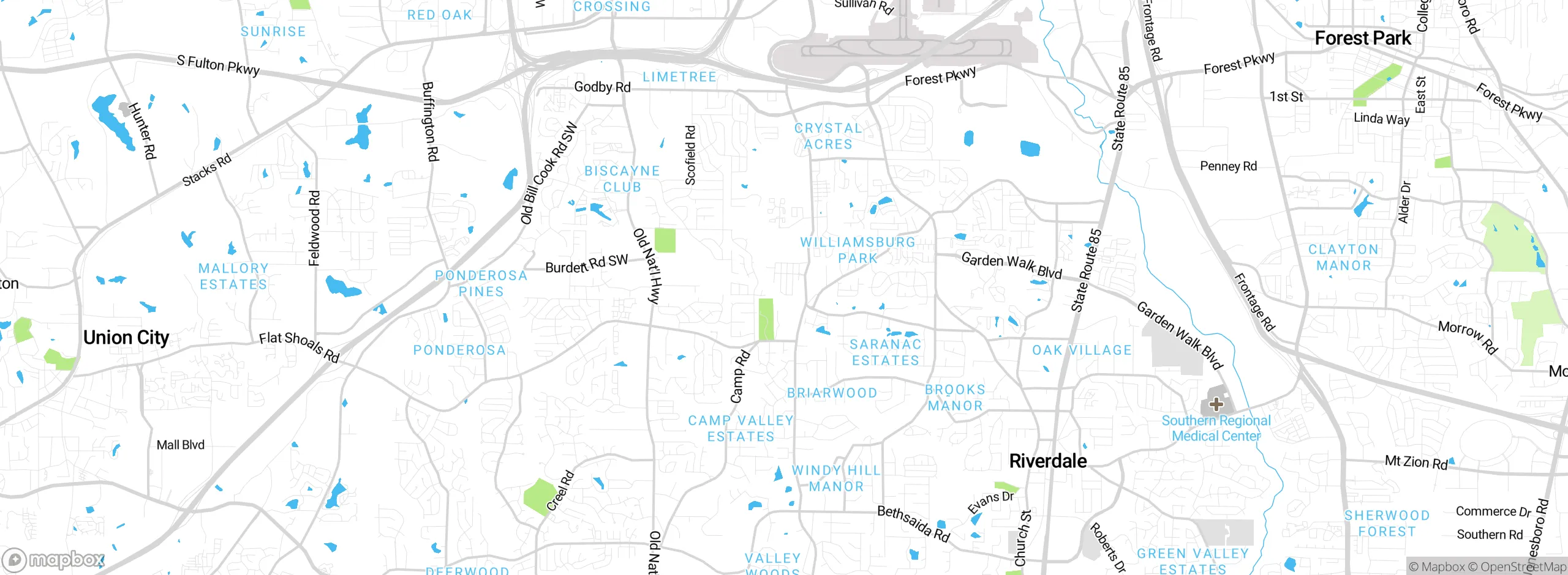 Map showing approximate location