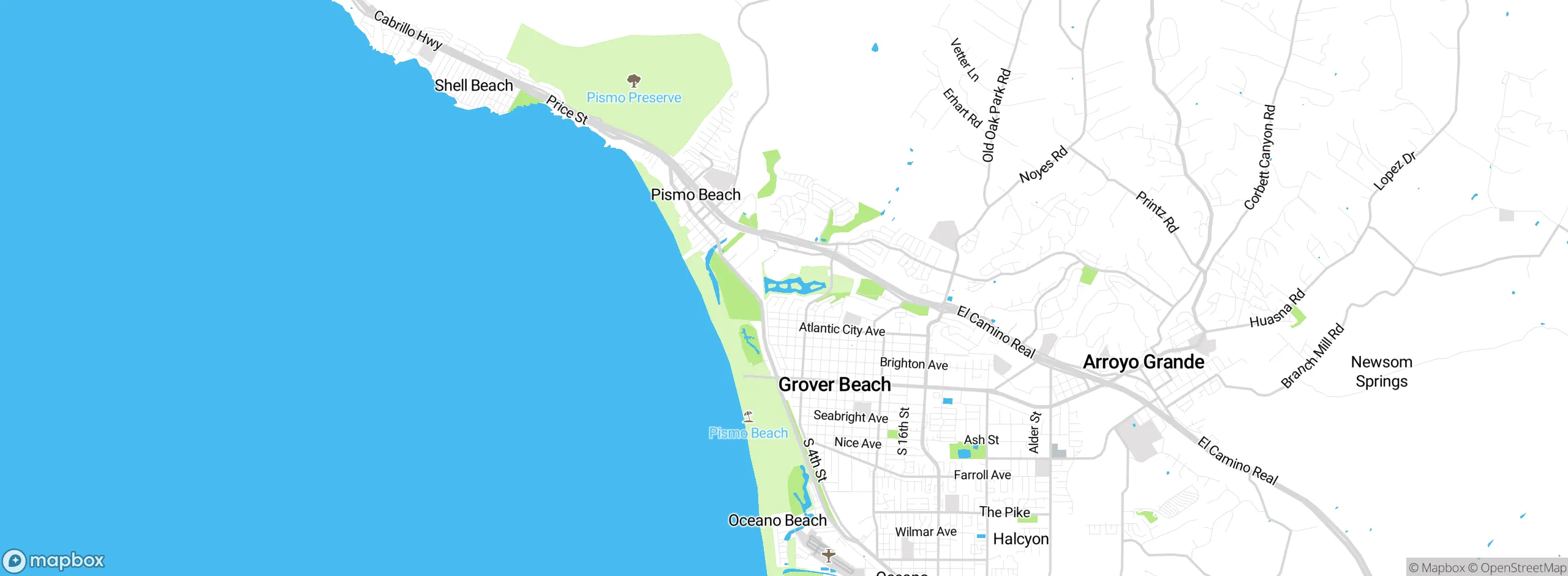 Map showing approximate location