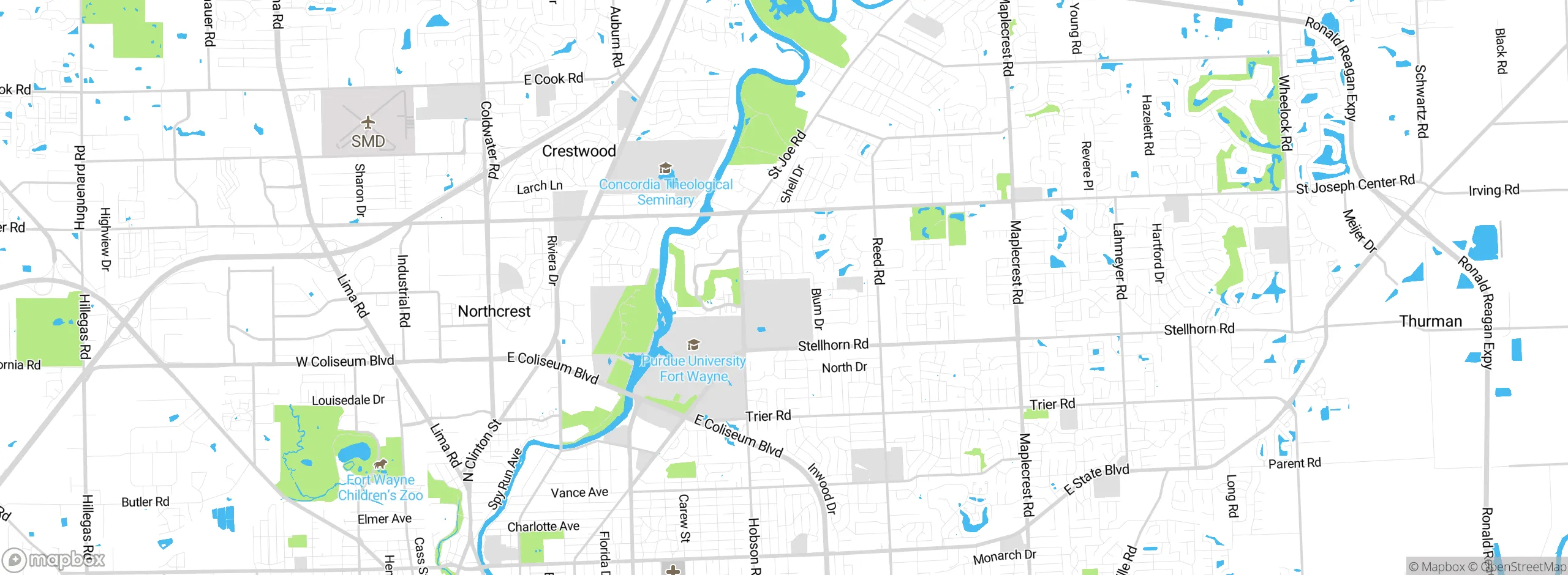 Map showing approximate location