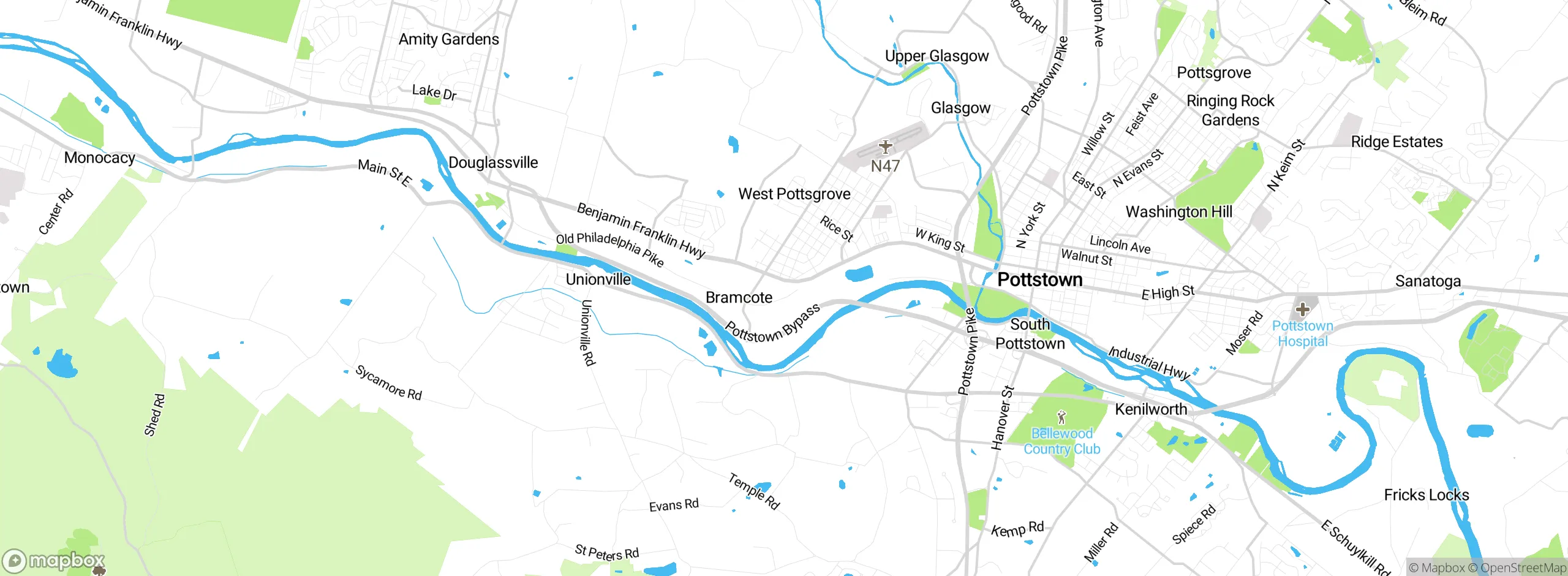 Map showing approximate location