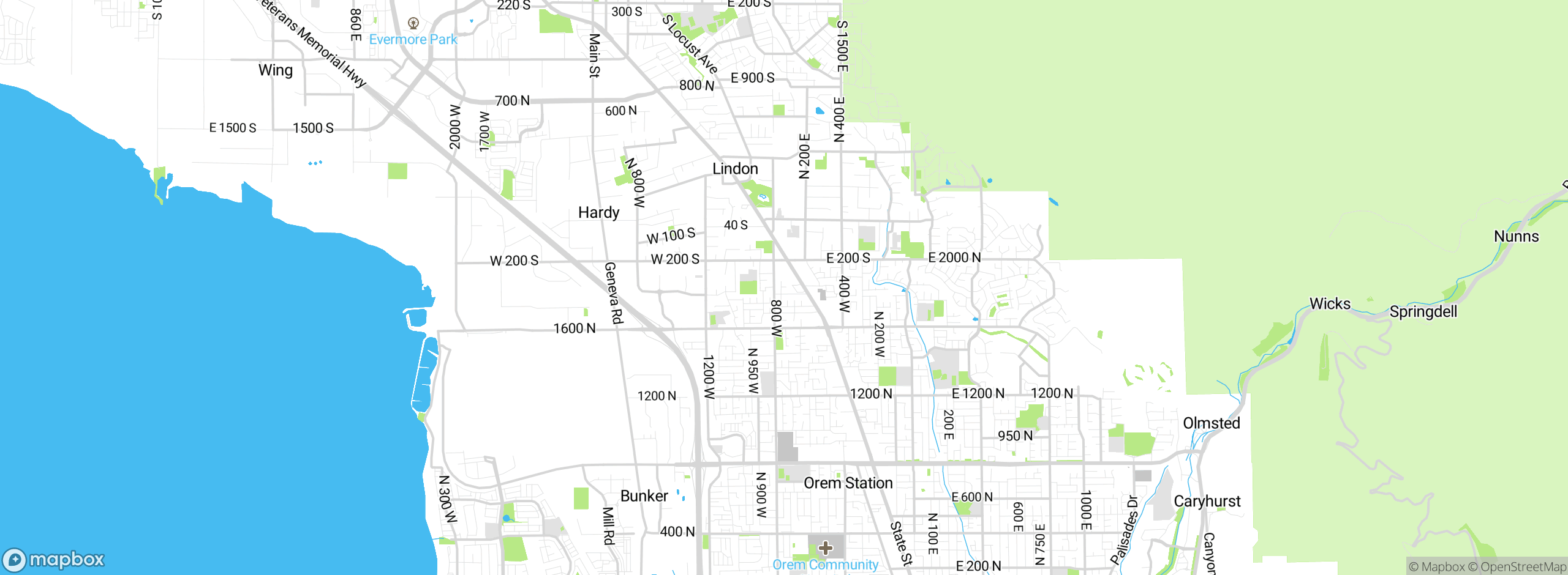 Map showing approximate location