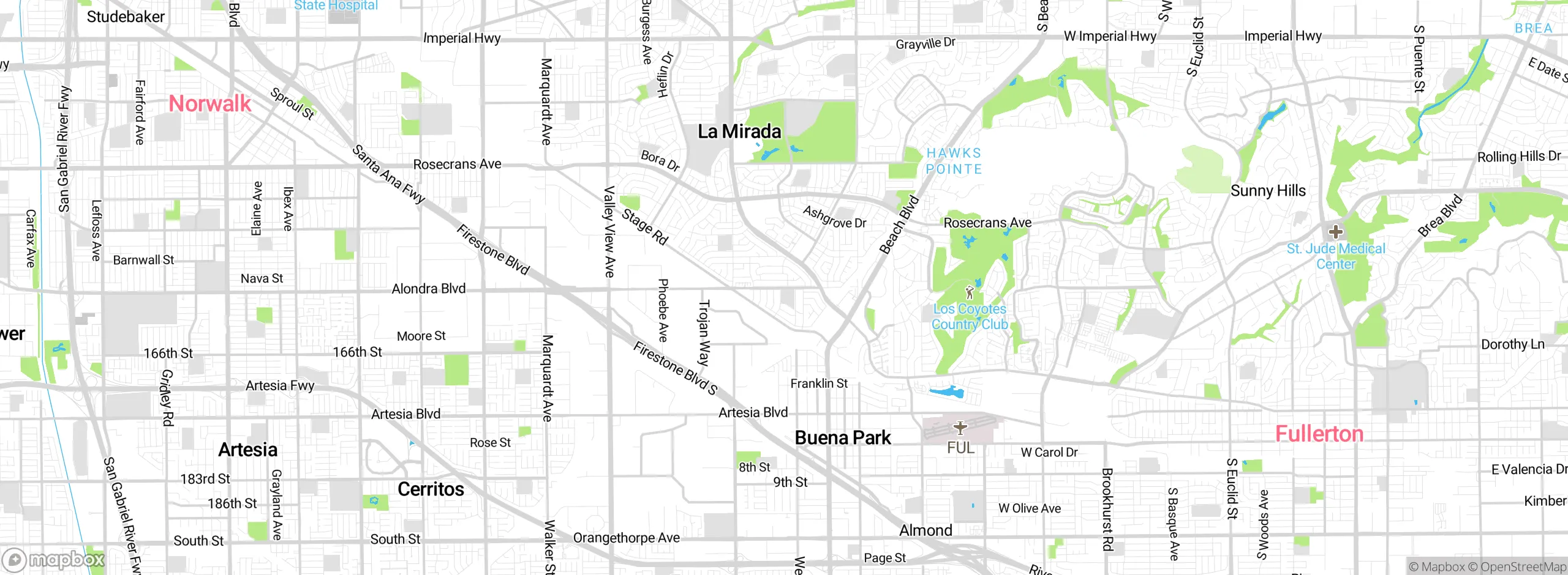 Map showing approximate location