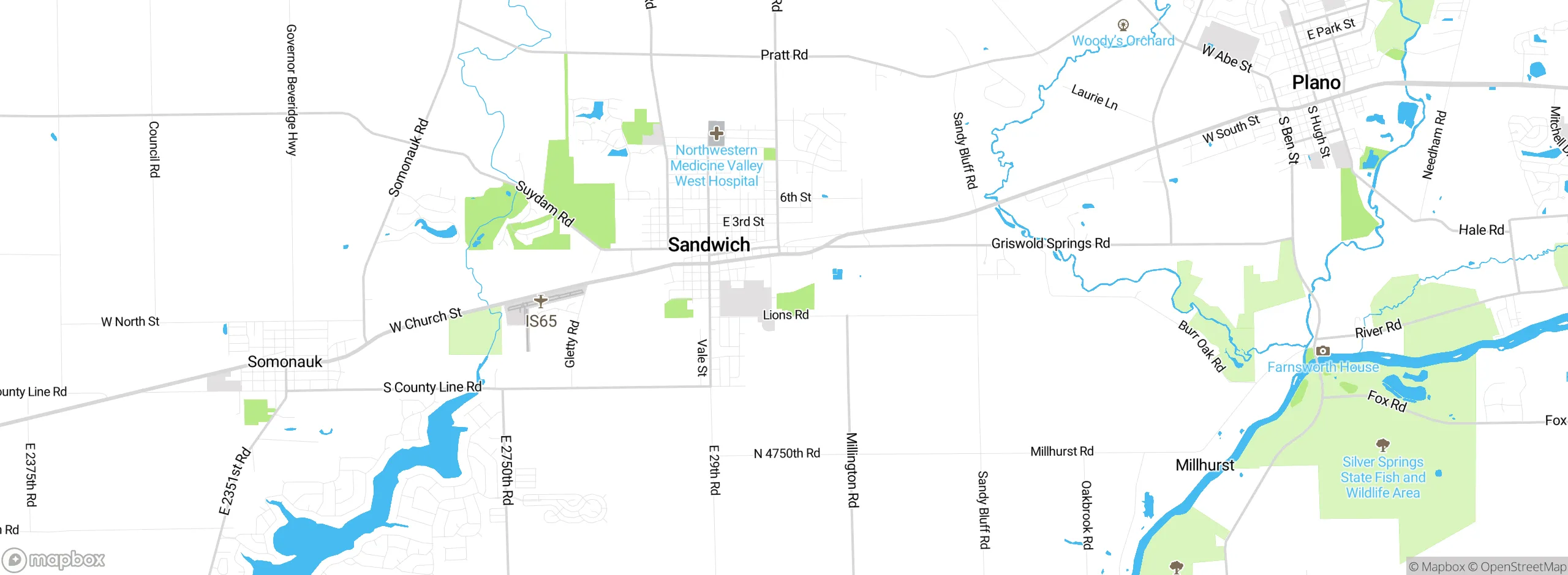Map showing approximate location