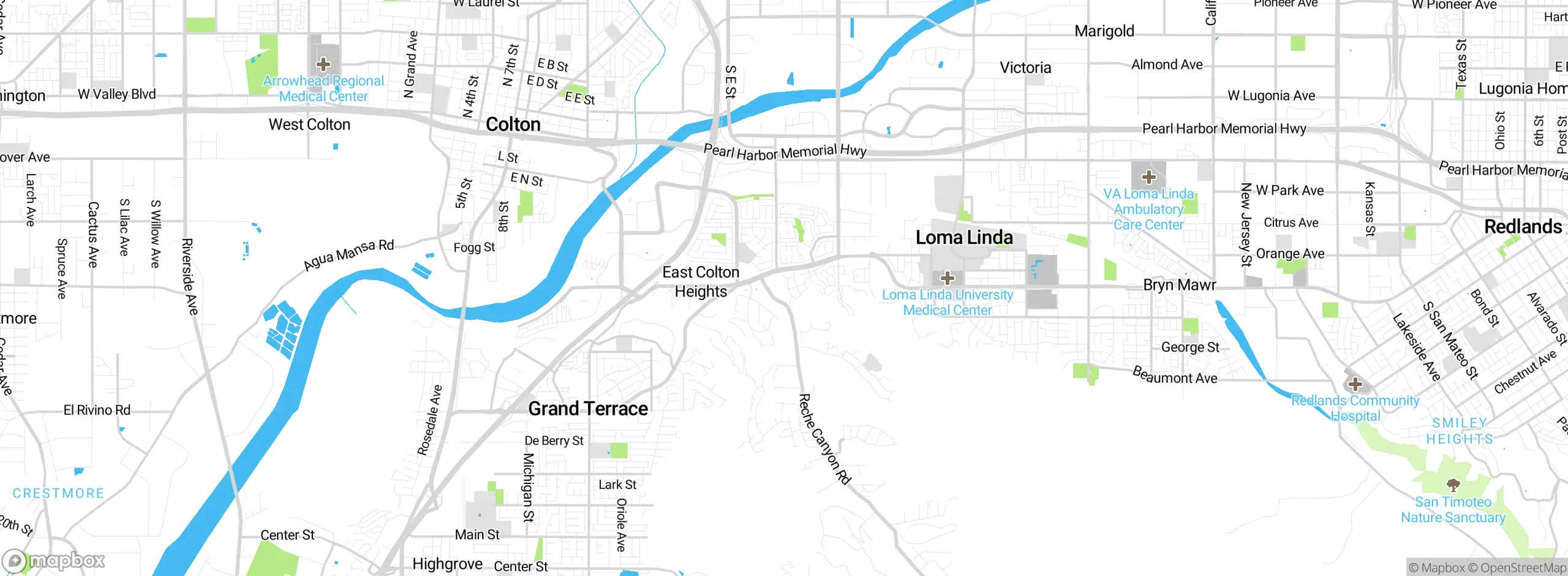 Map showing approximate location