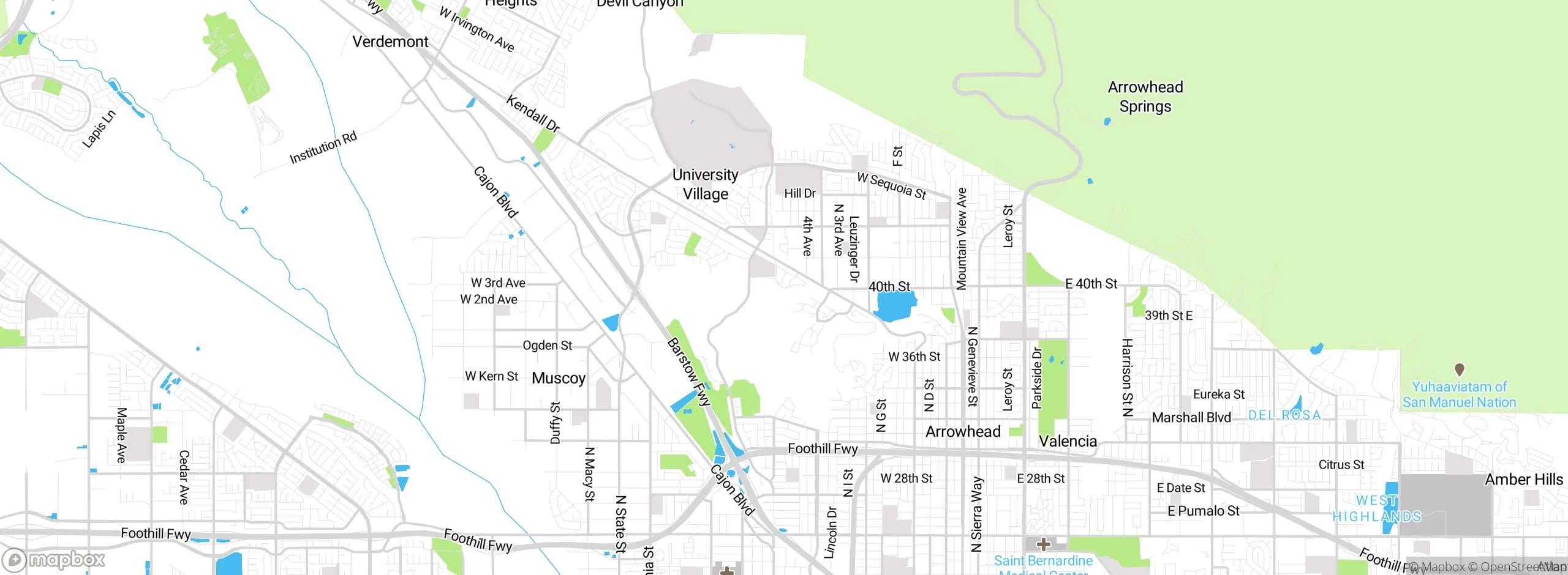 Map showing approximate location