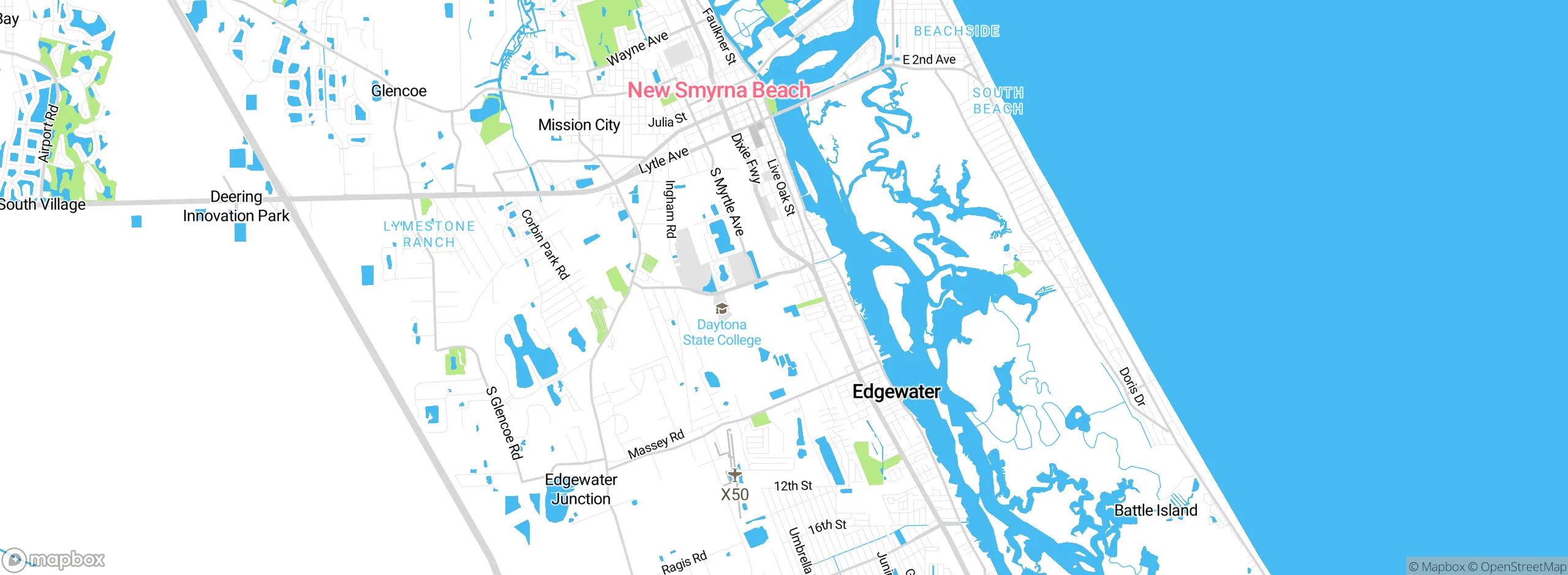 Map showing approximate location