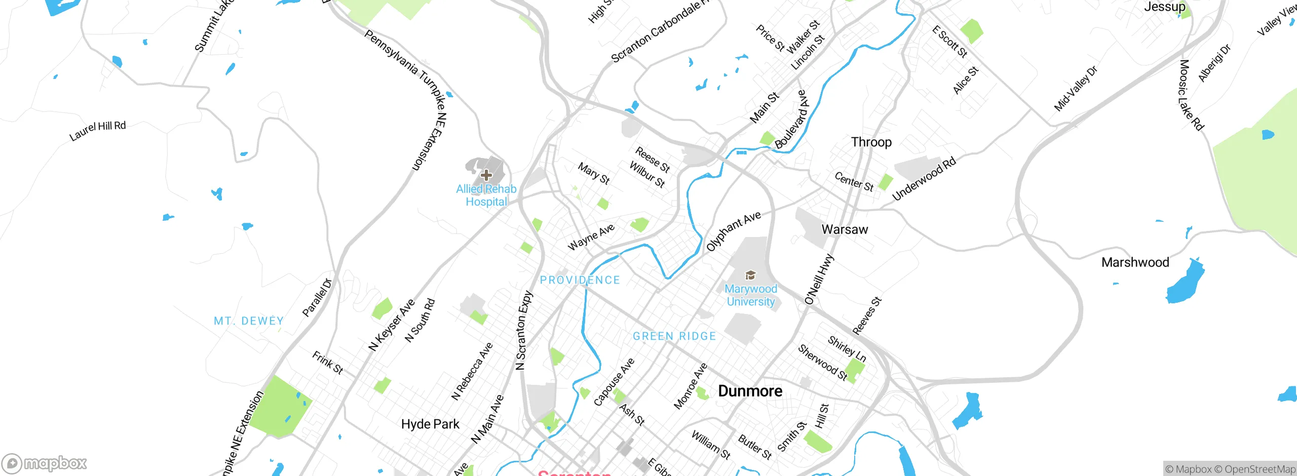 Map showing approximate location