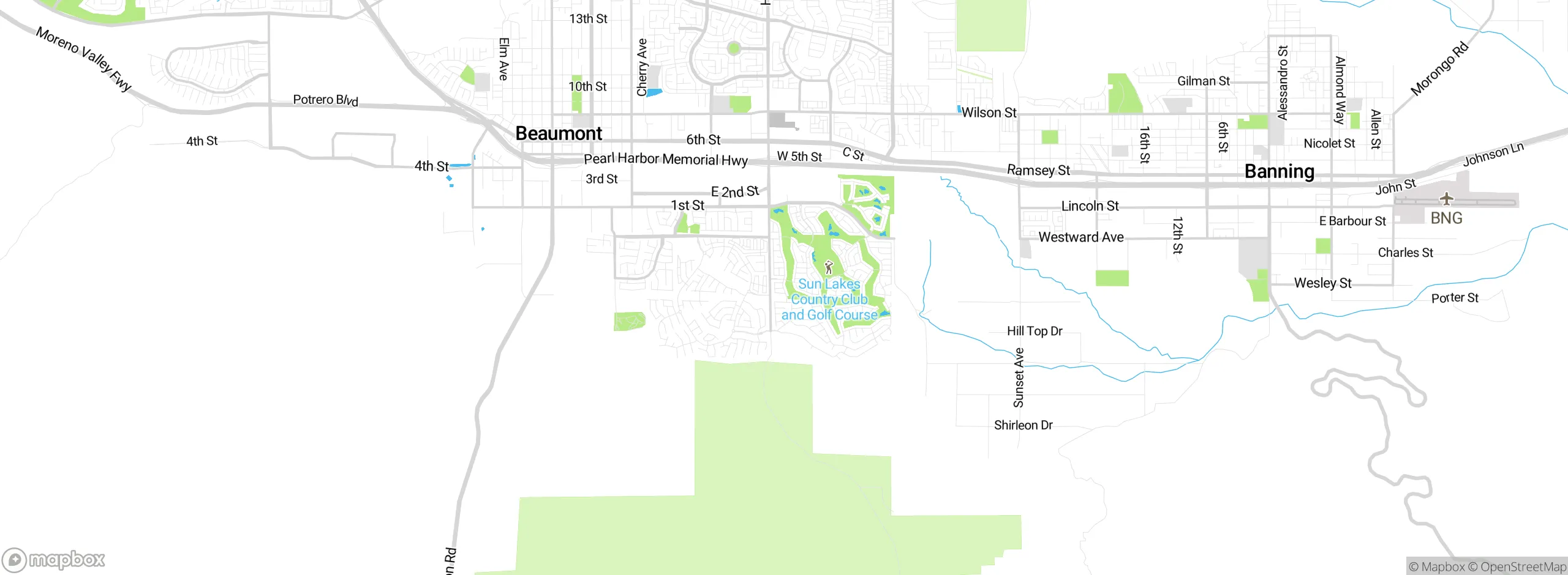 Map showing approximate location