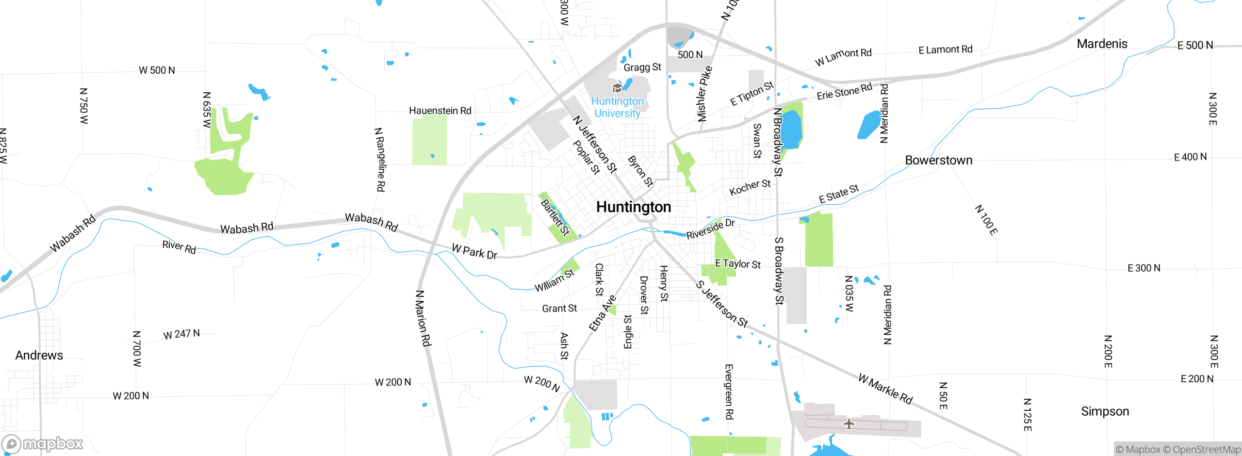 Map showing approximate location