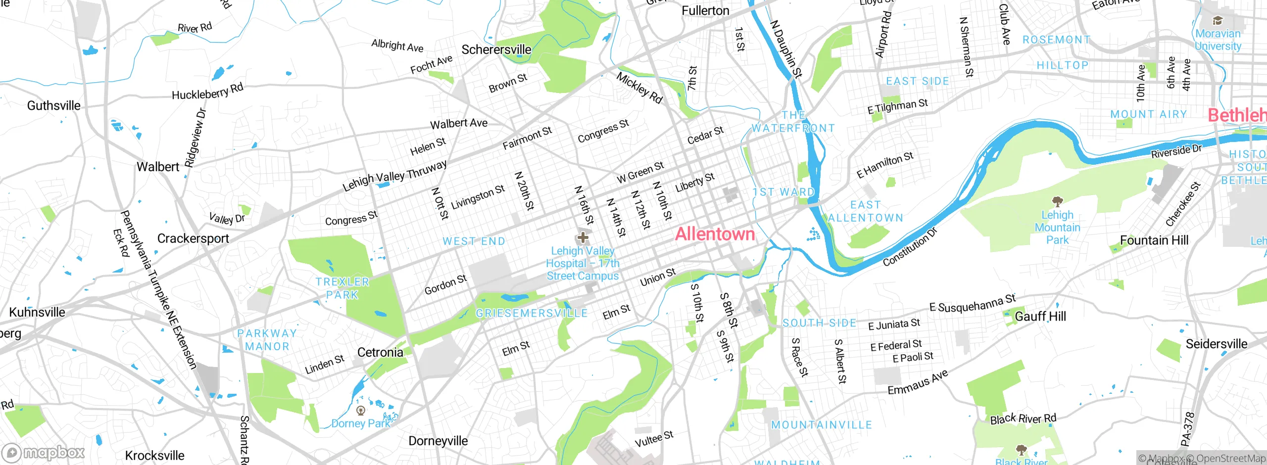 Map showing approximate location