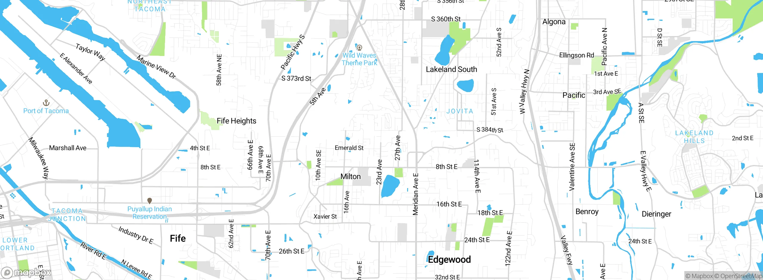 Map showing approximate location