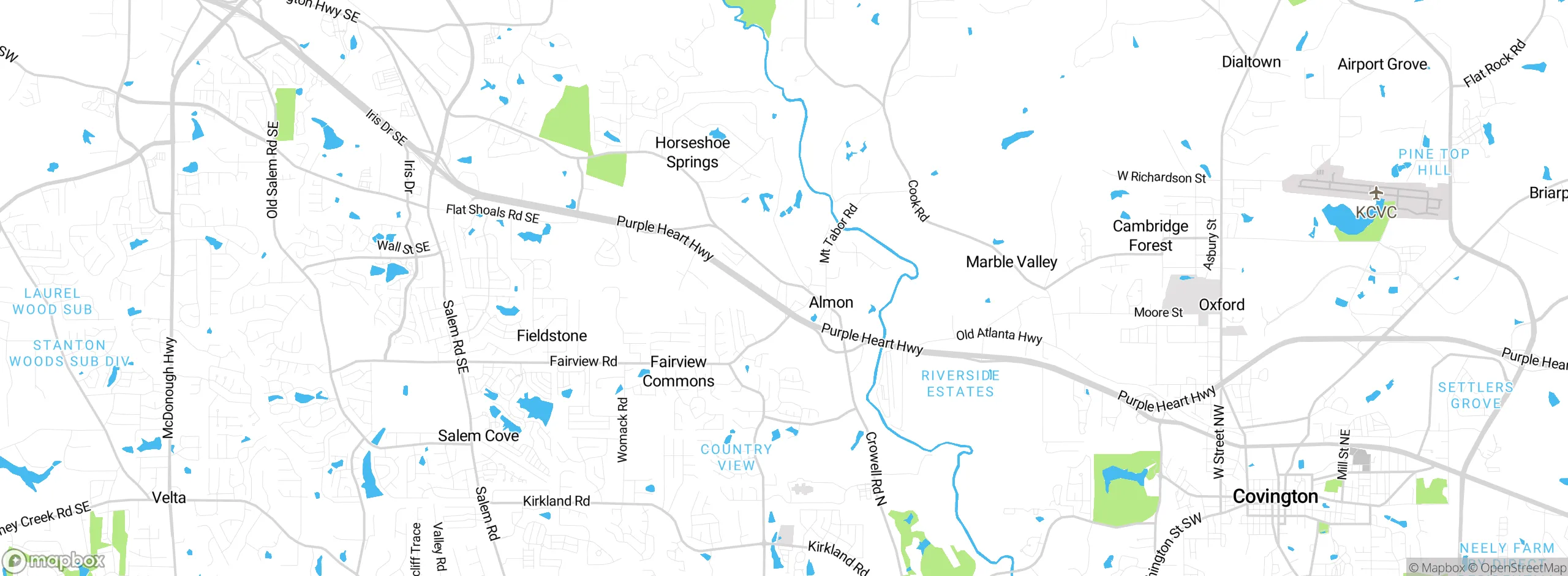 Map showing approximate location
